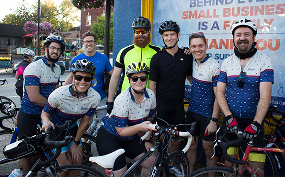 Group of Beau's Bike Ride Cyclists