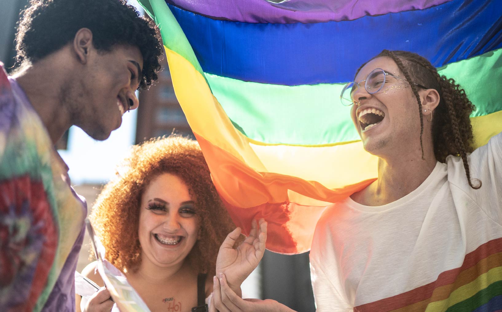 People celebrating Pride